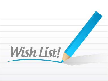 beyaz kağıt üzerine yazılmış istek listesi