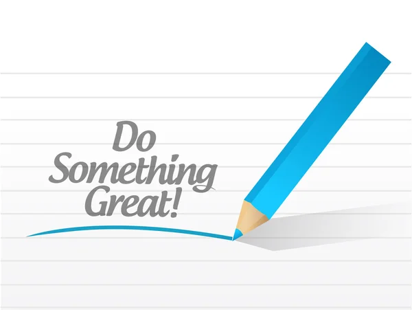 Do something great written on a white paper — Stock Photo, Image