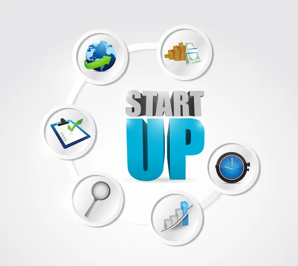 Startup step cycle illustration design — Stock Photo, Image