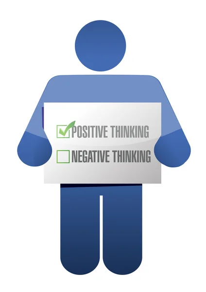 Positive thinking sign illustration design — Stock Photo, Image