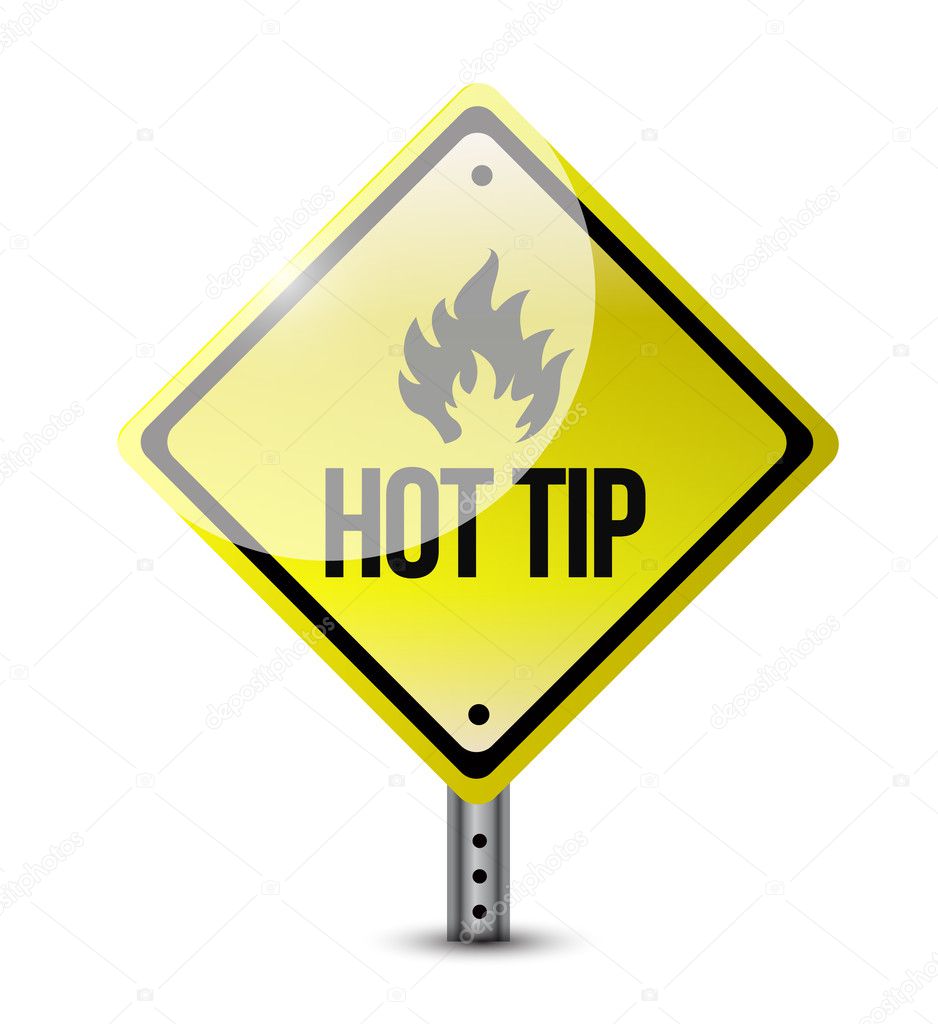 hot tip road sign illustration design