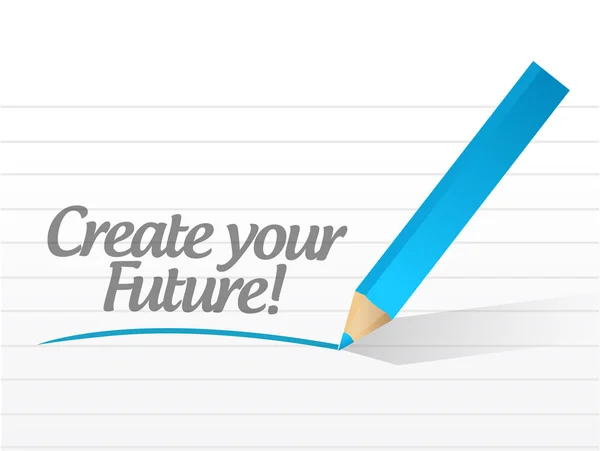 Create your future written on a white paper. — Stock Photo, Image