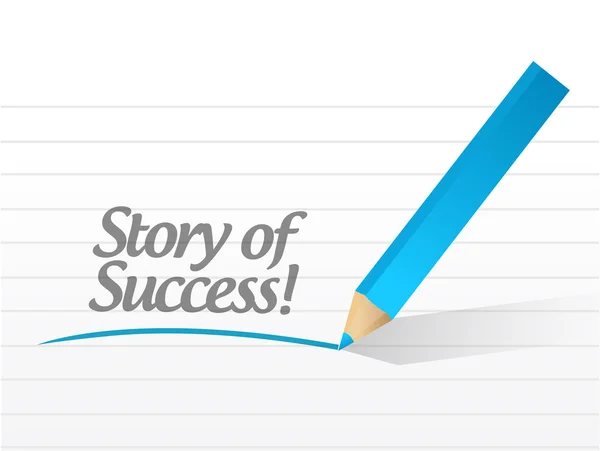 Story of success written message illustration — Stock Photo, Image