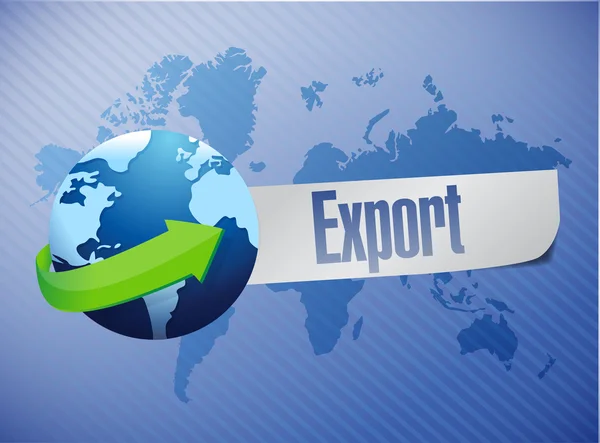 Projeto da ilustração do mapa do mundo da exportação — Fotografia de Stock