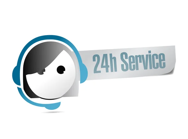 24-uurs service klantenondersteuning — Stockfoto