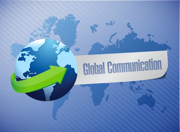 Global communication world map illustration — Stock Photo, Image