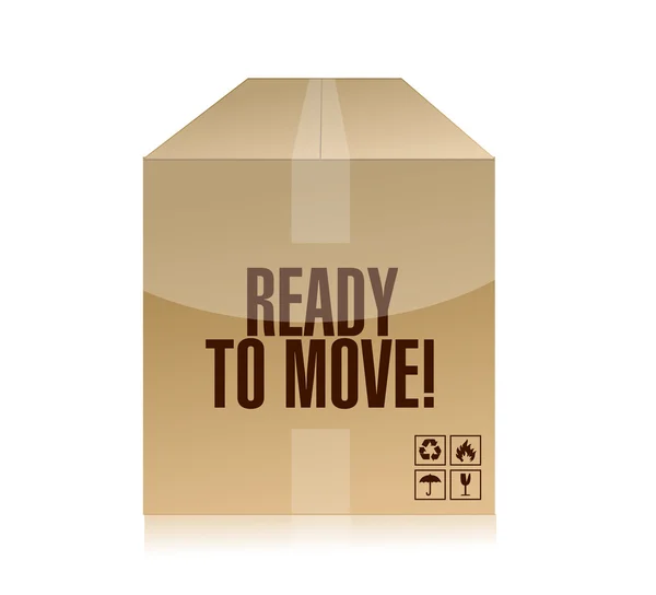Disegno illustrazione scatola pronto a muoversi — Foto Stock