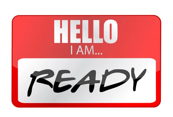 Hello I am ready tags. Illustration — Stock Photo, Image