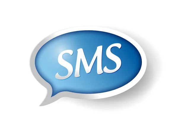 SMS meddelande bubbla illustration design — Stockfoto
