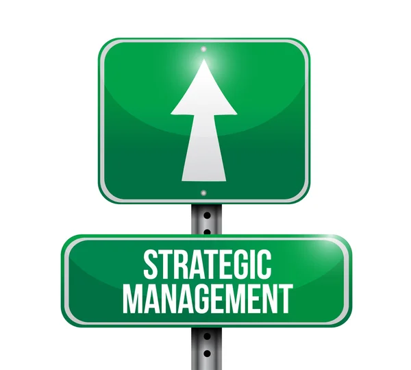 Strategisches Management Straßenschild Illustration — Stockfoto