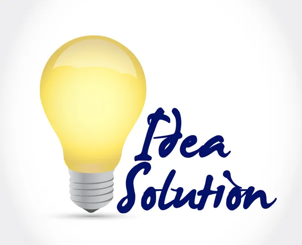 Idea solution light bulb illustration design — Stock Photo, Image