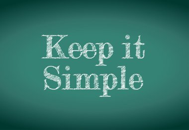 Keep it simple message clipart