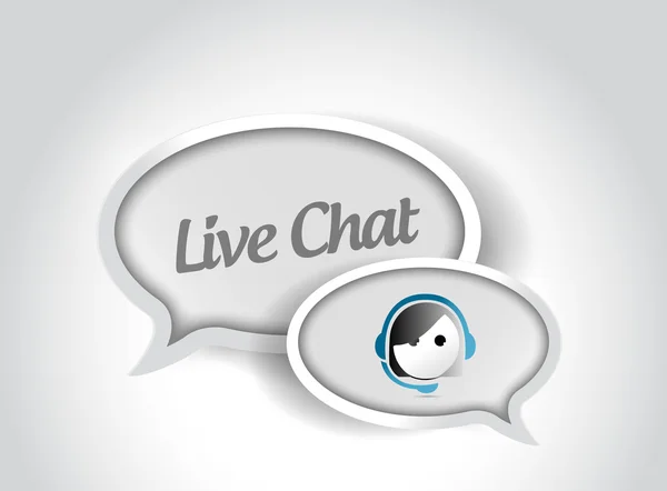 Live chat message communication concept — Stock Photo, Image