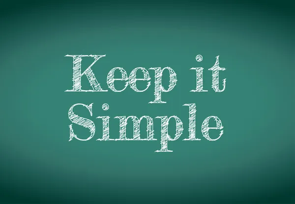Keep it simple message — Stock Photo, Image