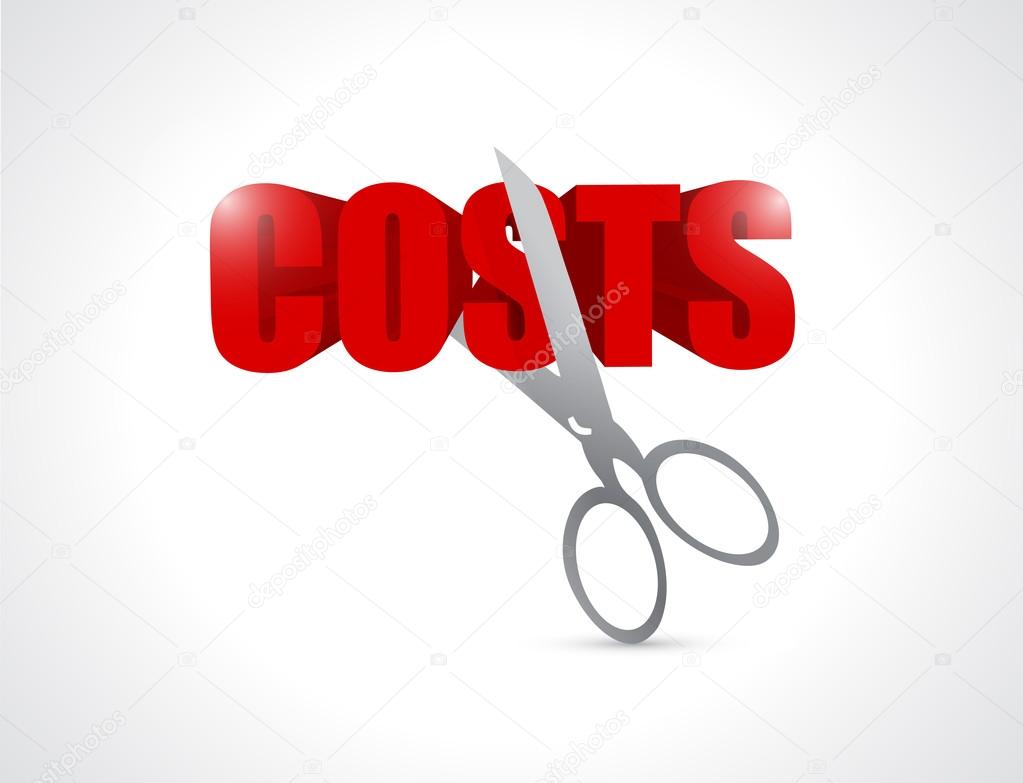 cut costs concept illustration