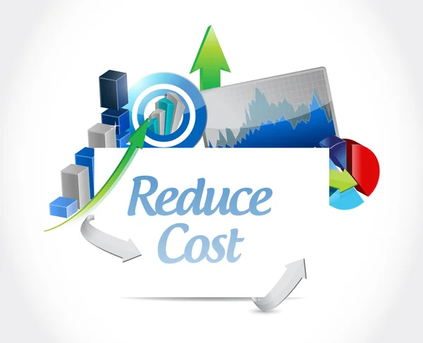 Reduce cost business concept illustration — Stock Photo, Image