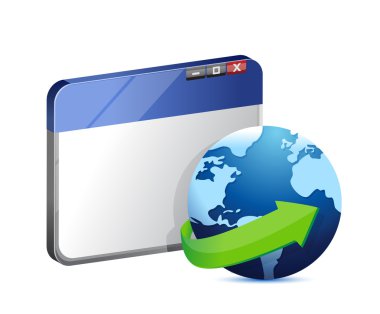 Internet tarayıcı konsept illüstrasyon
