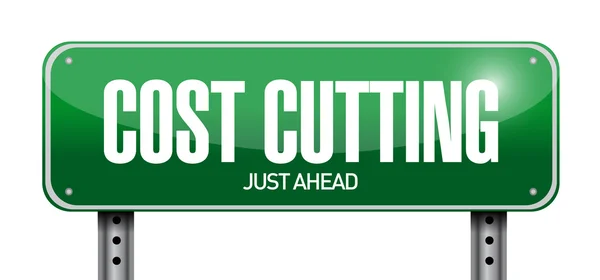 Cost cutting road sign illustration design — Stock Photo, Image