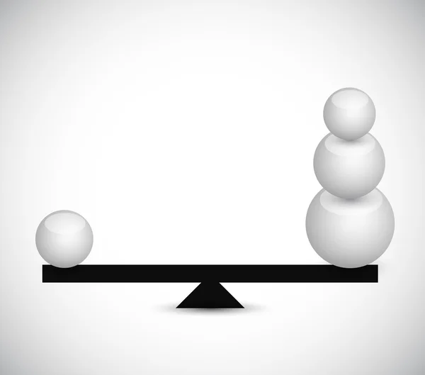 Balancing spheres. illustration design — Stock Photo, Image