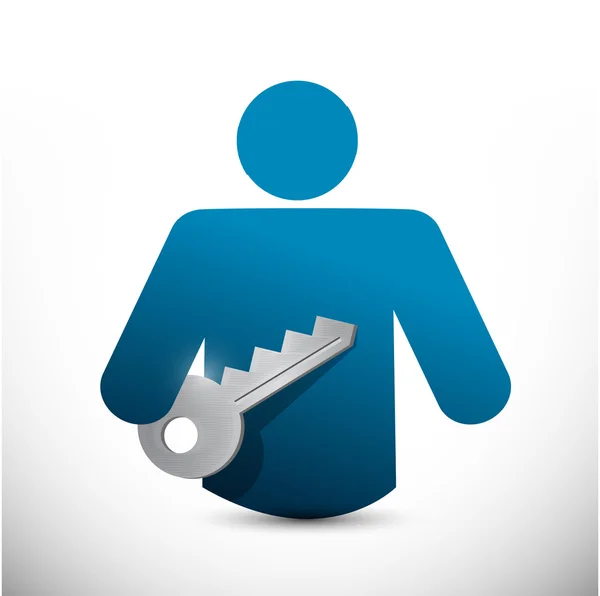 Key to success icon illustration design — Stock Photo, Image