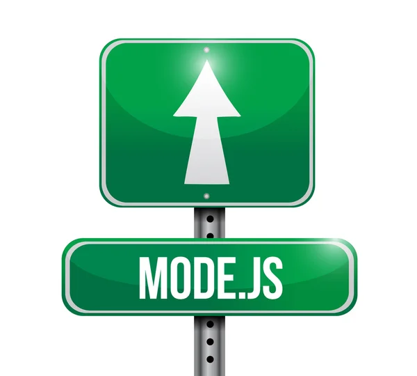Model js road sign illustration — Stock Photo, Image