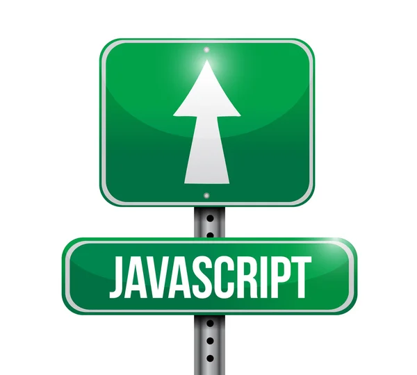 Javascript road sign illustration — Stock Photo, Image