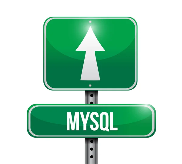 Mysql road sign illustration — Stock Photo, Image