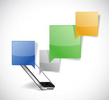 telefon iletişim illüstrasyon kavramı