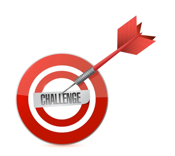 Challenge target dart illustration design — Stock Photo, Image
