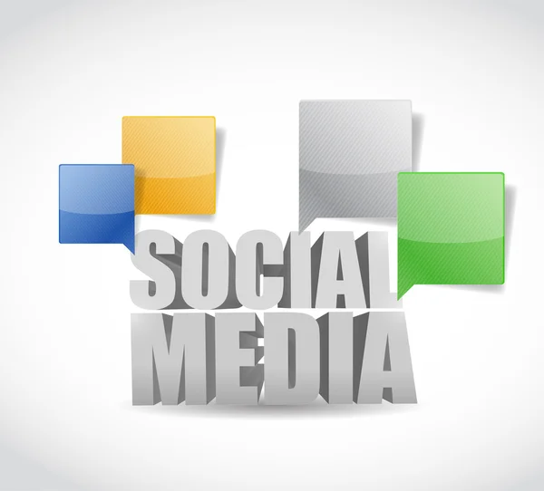 Illustrazione del concetto di comunicazione sui social media — Foto Stock