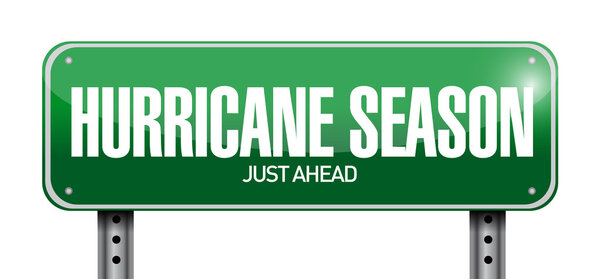 hurricane season just ahead road illustration