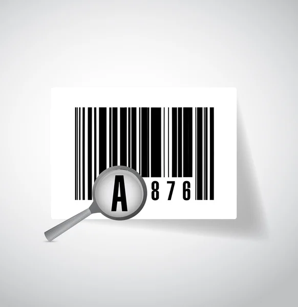 Vergrößern Barcode Illustration Design — Stockfoto