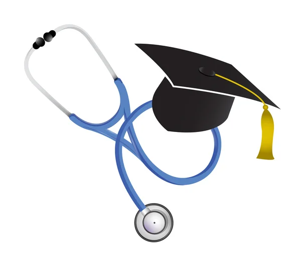 Medical graduation stethoscope illustration design — Stock Photo, Image