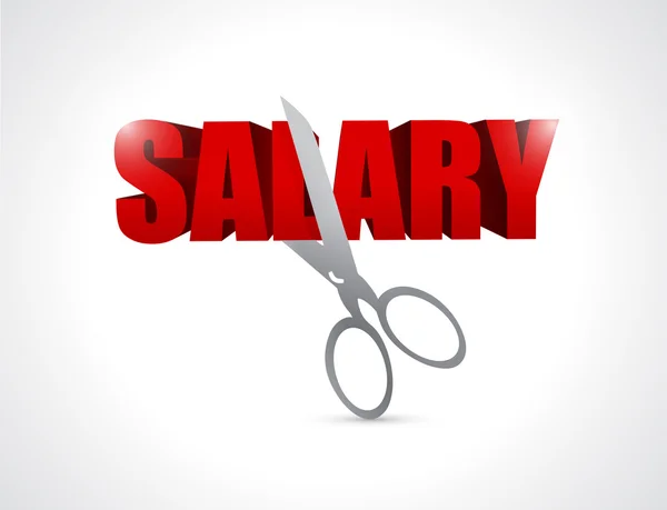 Cutting your salary illustration design — Stock Photo, Image