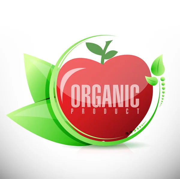 Producto orgánico manzana ilustración diseño — Foto de Stock