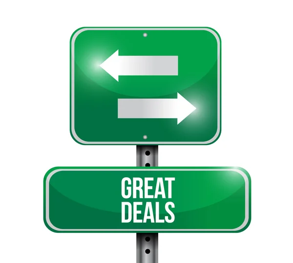 Great deals road sign illustration design — Stock Photo, Image