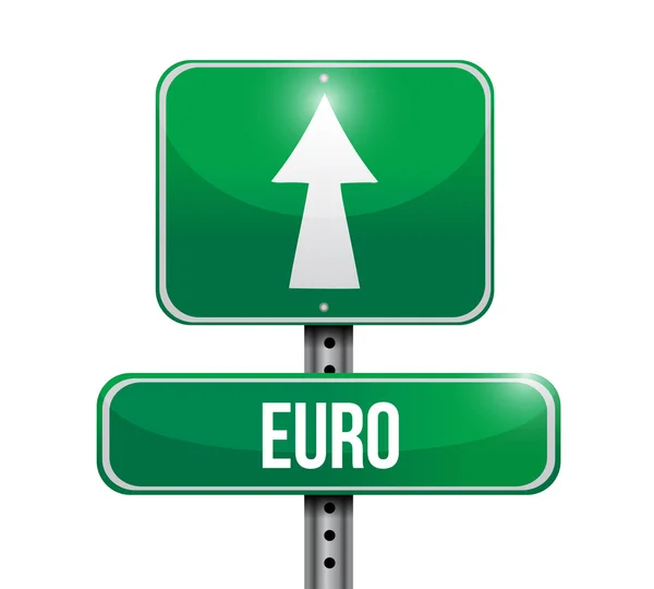 Euro currency road illustration design — Stock Photo, Image