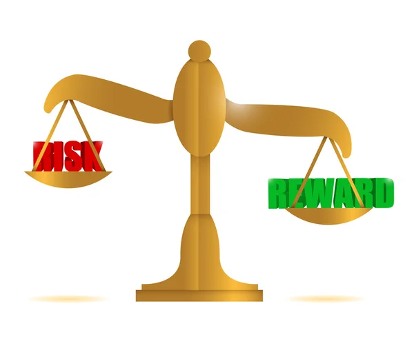 Risk och belöning balansen illustration — Stockfoto