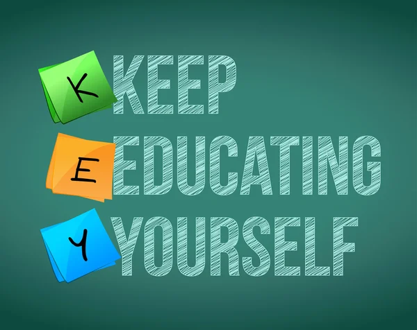 Keep education yourself illustration design — Stock Photo, Image