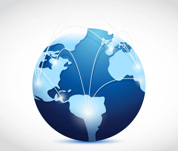 Globe international connection concept — Stock Photo, Image