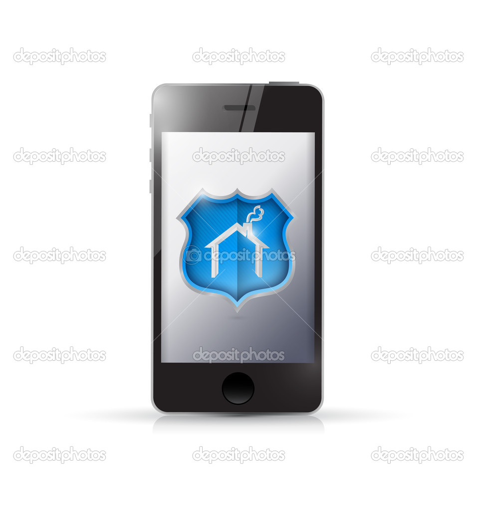 house protection system on phone.