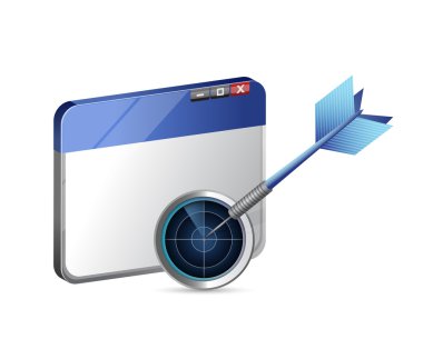 hedef büyük online iş kavramı illüstrasyon