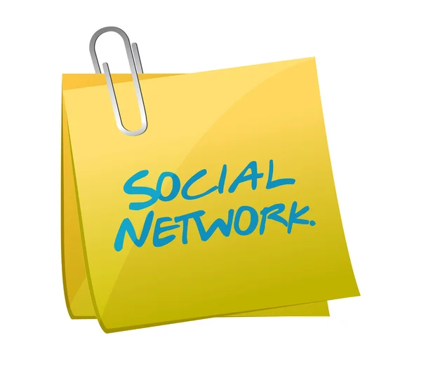 Social network message written on a post. — Stock Photo, Image