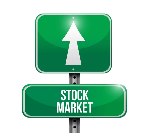 Projeto da ilustração do sinal da estrada do mercado de ações — Fotografia de Stock