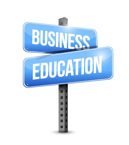 Business education road sign illustration design — Stock Photo, Image