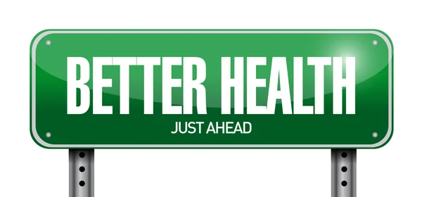 Daha iyi sağlık yol işareti illüstrasyon tasarımı — Stok fotoğraf