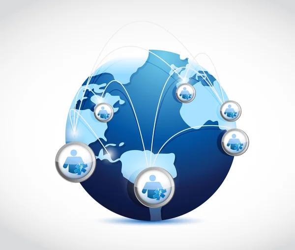Medische netwerk globe afbeelding ontwerp — Stockfoto