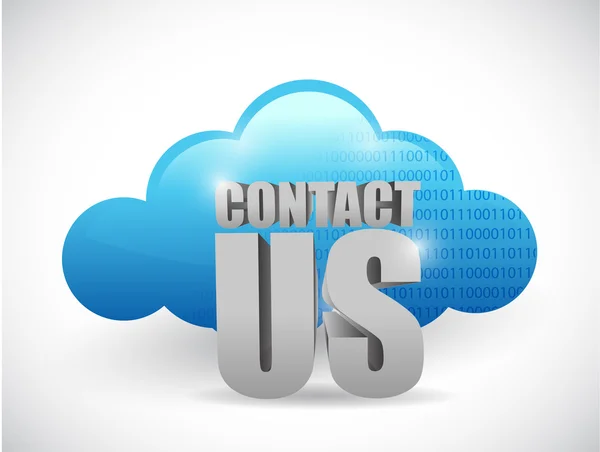 Cloud computing contactez-nous illustration — Photo