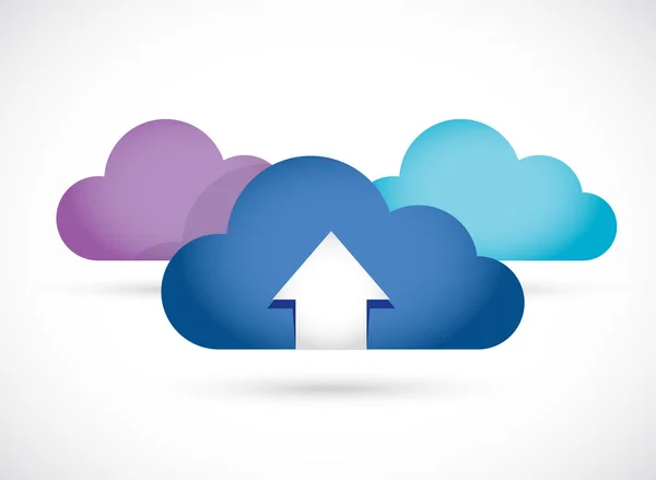 Cloud Computing nach oben Pfeil Illustration Design — Stockfoto