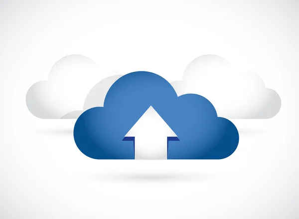 Cloud Computing nach oben Pfeil Illustration Design — Stockfoto